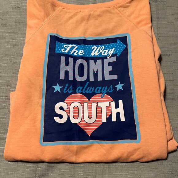 Red Camel  "The way home is always south" Long Sleeve Tshirt 3X - Picture 2 of 2